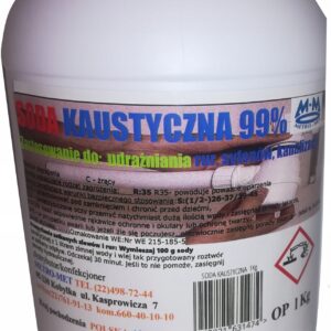 SODA kaustyczna do udrażniana Rur, syfonów -Granulki 1KG